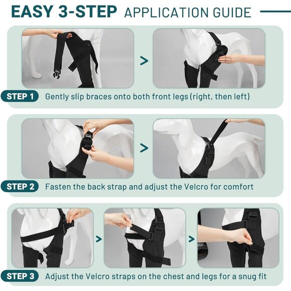 Dog Elbow Protector Brace & Leg Sleeves for Hygroma, Calluses, Arthritis Relief, - Picture 8 of 8